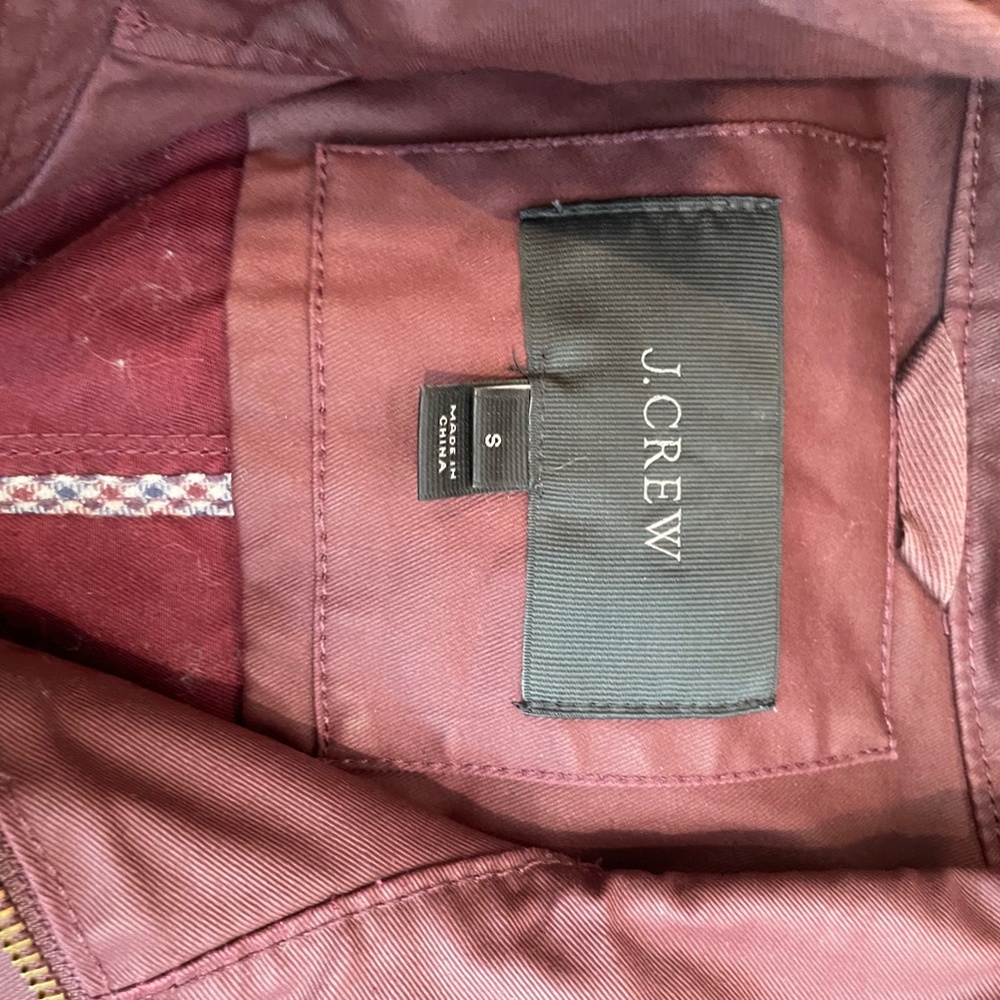 JCrew Downtown Field Jacket Maroon - Picture 3 of 7